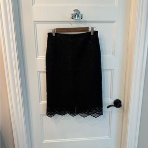 J. Crew Black Lace Pencil Skirt new with tags